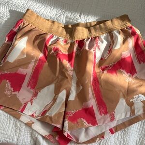 The North Face Women's Red and Brown Athletic Shorts